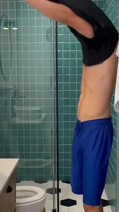 Handsome Mens Have Passionate and Powerful Sex After a Shower Kit Belove Cums in