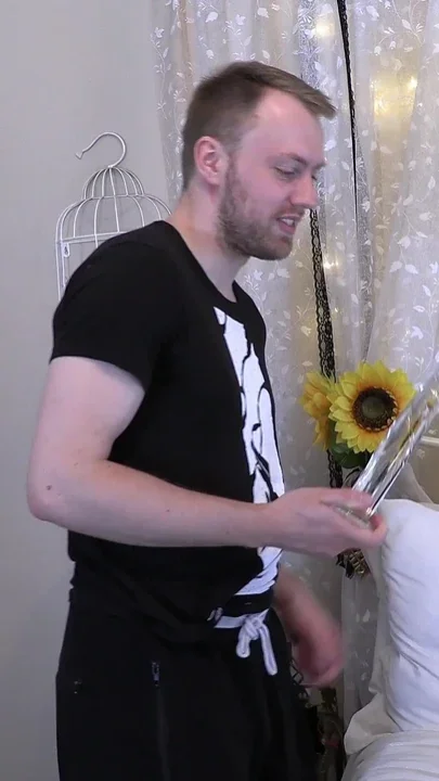 Makes Me Cum with a Big Glass Dildo