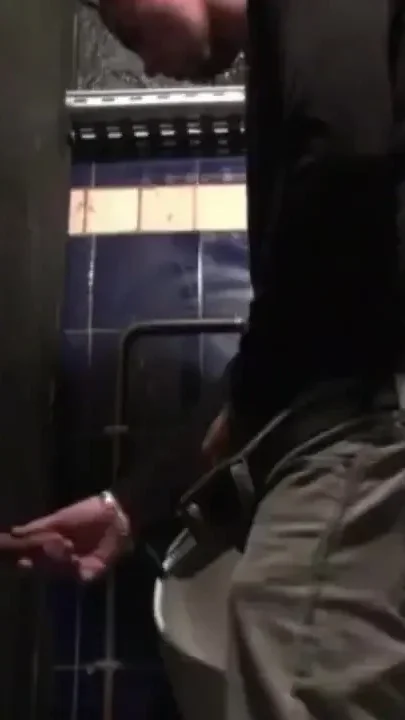 Sucking straight cock in public toilets glory holes