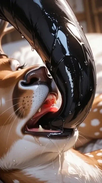 Furry Deer Doe Masturbates In Shower Fantasizing About Black Panther Clip 1