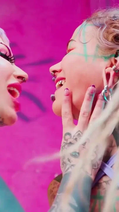 Tattooed Sluts Ride Alien Dildos Deep in Both Holes Clip 1