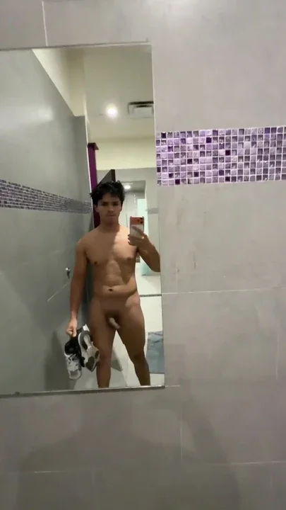 I got into the showers of the gym with the door open on purpose letting the