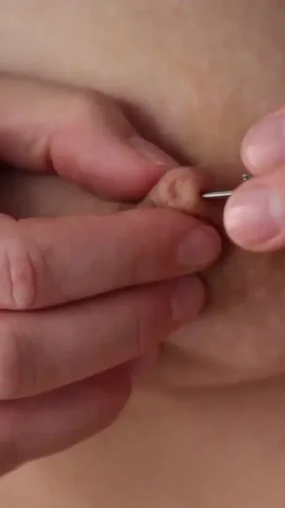 How to Change Nipple Jewelry - Huge Natural Tits Educational Video Clip 1