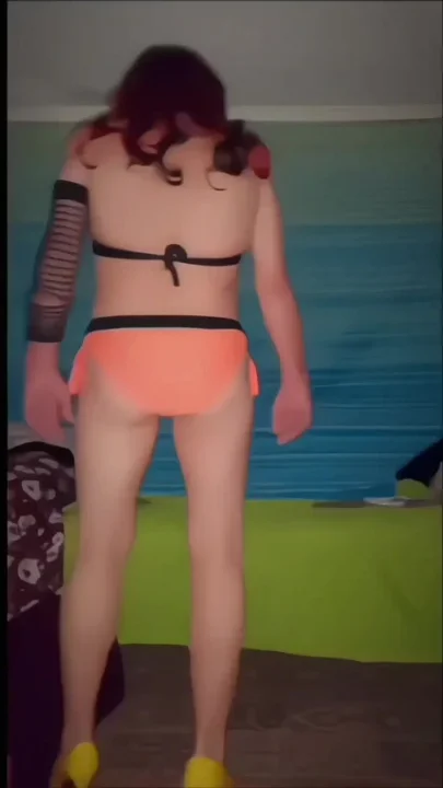My gorgeous orange bikini bottom ass teaser