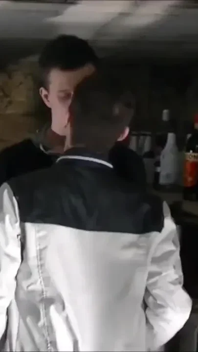 Twink fucked by the barman in the restaurant in uniform
