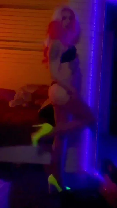 Neon smoker slut