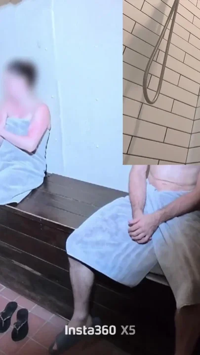 Sauna Adventure Jerking off Big Dick Cumshot Full 20m
