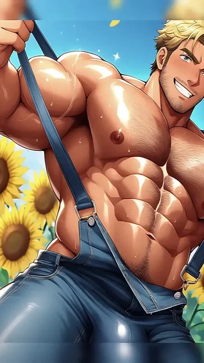 Hot Hunks Teasing Outdoors Made with Ai