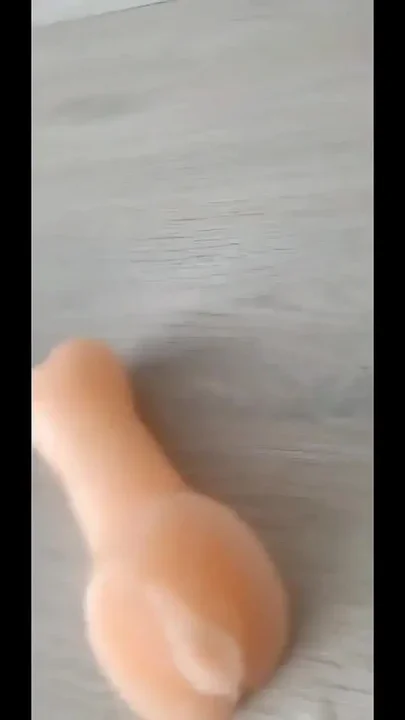 Twink Licks Own Cum From Fake Pussy
