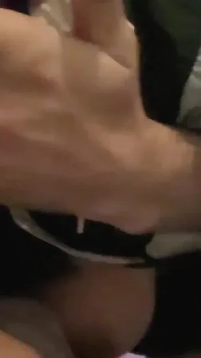 Risky sex in a public bathroom we are caught in full orgasm Clip 1