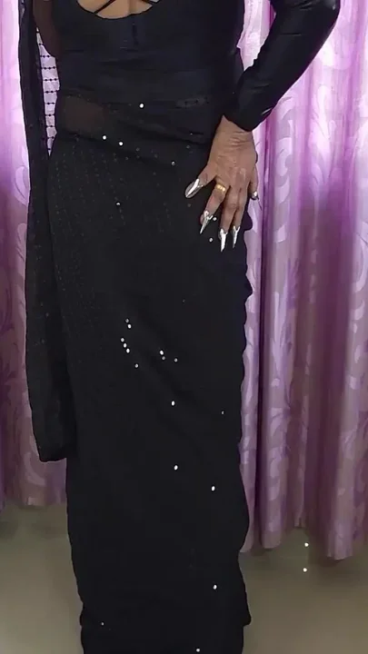 Happy Udigiri How Is My Black Saree Look