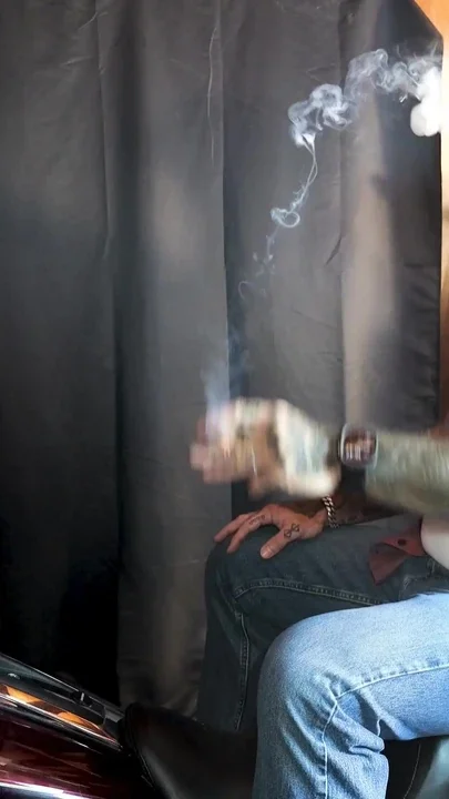Fucking Tony Genius on My Harley While Smoking a Cigar