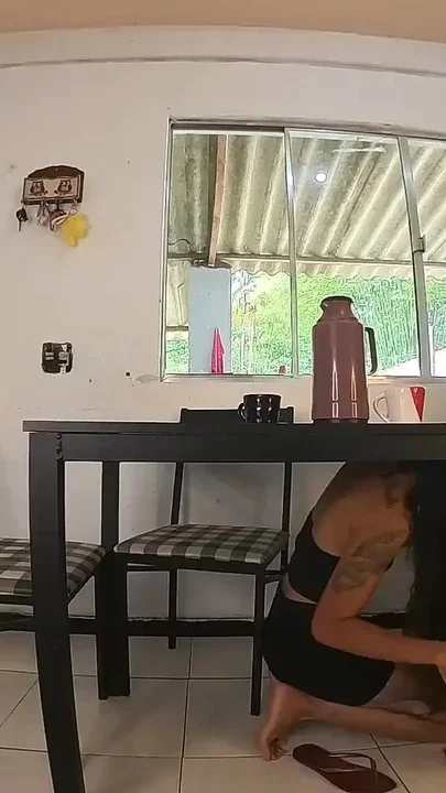 I gave my friend's husband a blowjob and a blowjob under the table on her birthday Clip 1