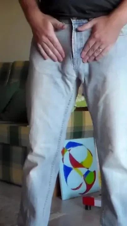 John is peeing in his jeans