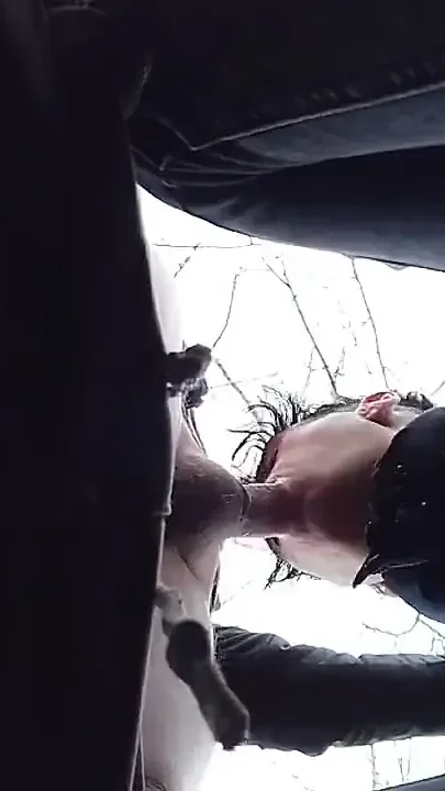 Sucking Cock Till Cum Drips Out of Mouth - View From Below