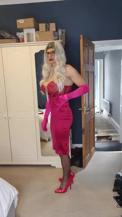 Feeling hot in my red dress