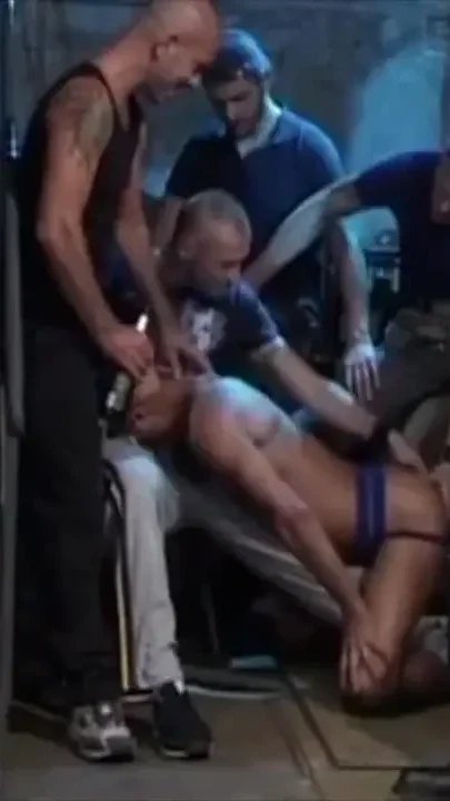 CAZZOfilm - Gangbang by a group of skinheads