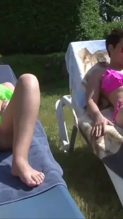 Amateur couples having hot orgy session outdoor