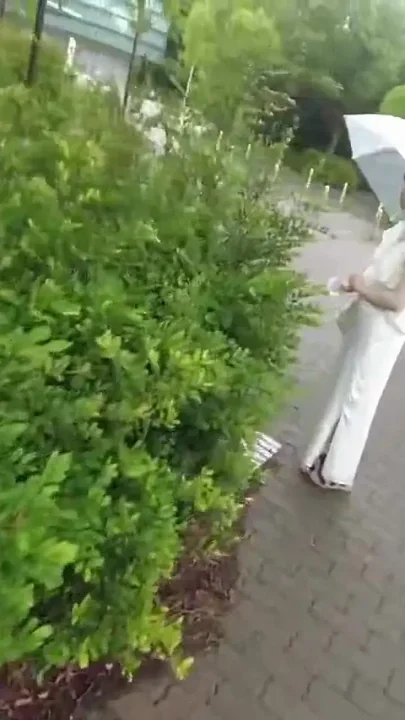 Steamy T Back Stroll with a First Time Outdoor Peach That Drives Nonstop Release Part1