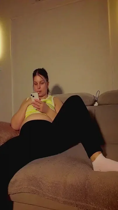 Hot MILF Home Alone Late Evening Masturbation on the Sofa