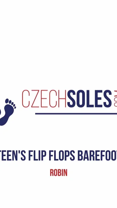 Cute Teen's Flip Flops Barefoot Play