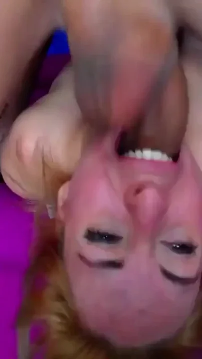 I Give This Blonde Whore the Hardest up Side Down of Her Life