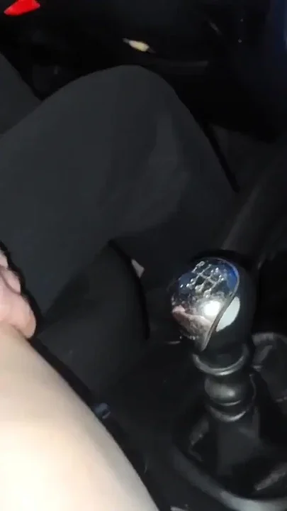 Mature stepmom teases her stepson in the car in public with her sexy legs in