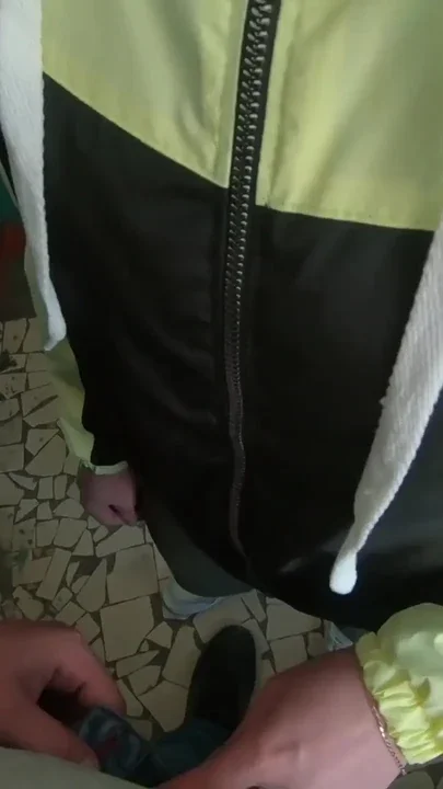 Risky blowjob on the stairs a lot of cum in my mouth and I had to swallow everything