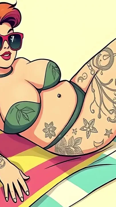 Sexy Tattoo Art Bikini Babes