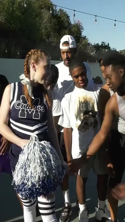 Basketball team fuck Arietta Adams pretty face