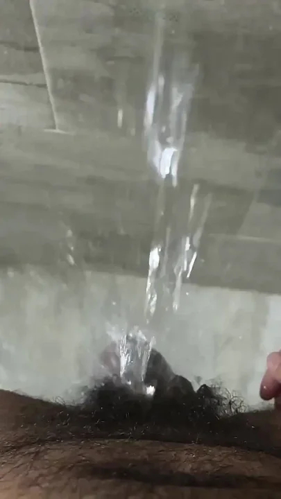 POV Big Uncut Daddy Cock Cums and Squirts Post Cum to the Water Stream