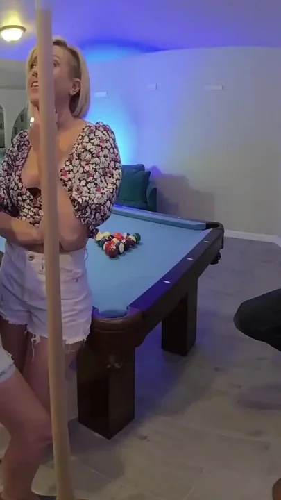 Foursome Shenanigans on a Pool Table