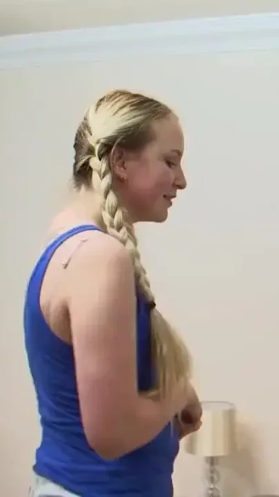 Pigtail blonde Anna Darling banged in doggy from Max Deeds