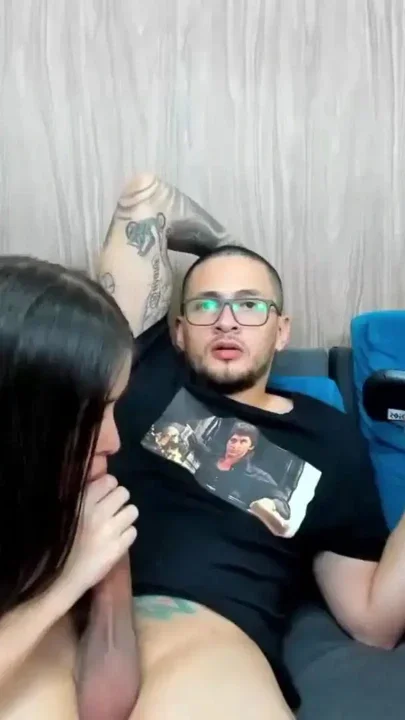 Cum Mouth MILF and Stepdaughter blowjob Clip 1
