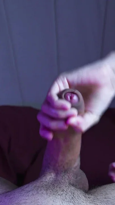 Sensual handjob - hard cock masturbation and huge cumshot Clip 1