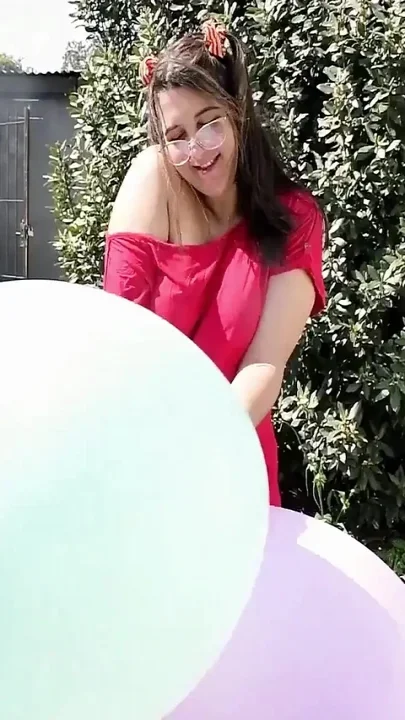 Ride to Pop Big Oxydized Balloons Outdoors - Bunny Looner
