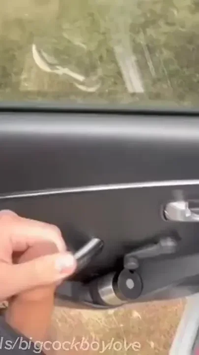 The Hole Is Smoking From Fucking a Lot of Hot Cum From Young Guys in Car