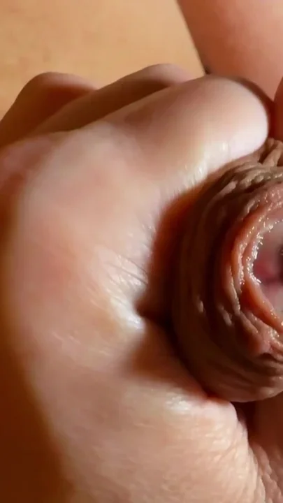 Foreskin play with a friend Clip 1