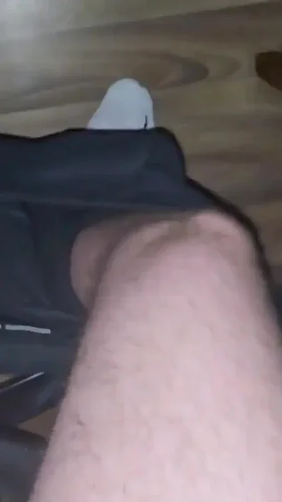 German Master with sweaty white Puma socks intense smell cock dripping & hard