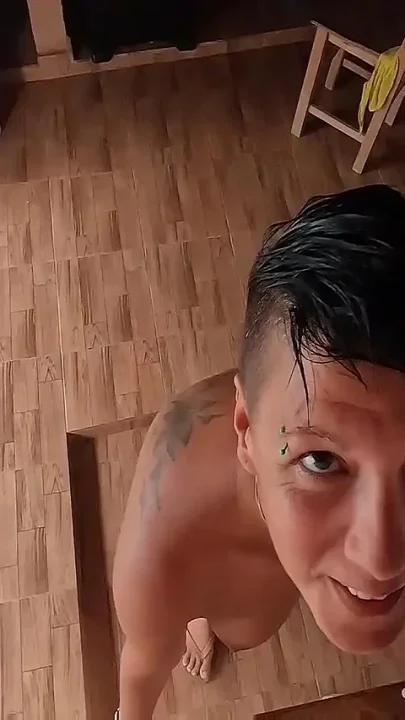 Cock Sucking with Cum Swallow Standing on Table 2