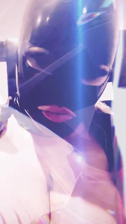 Open your mouth for latex Goddess