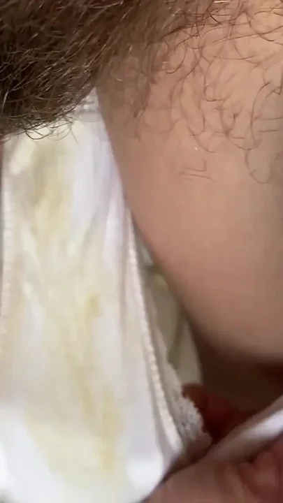 Very dirty white pantie from my hairy pussy