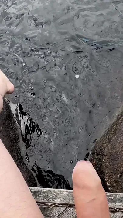 Boy jerks off naked at a lake Remastered Clip 1