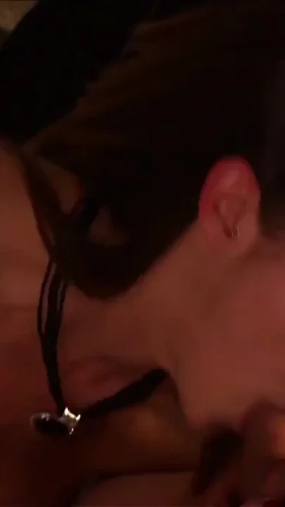 Hot tight pussy brunette Shania rides the big cock guy from the bar hard and