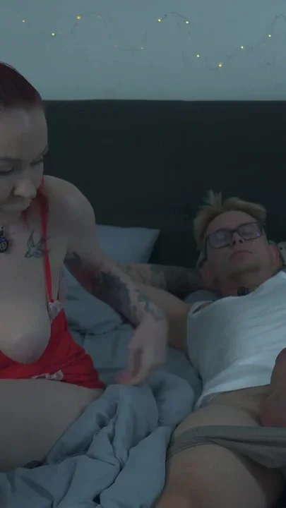 Step Mom Tests Step Son's Secret Gift on Shared Hotel Bed New Year's Eve Clip 3
