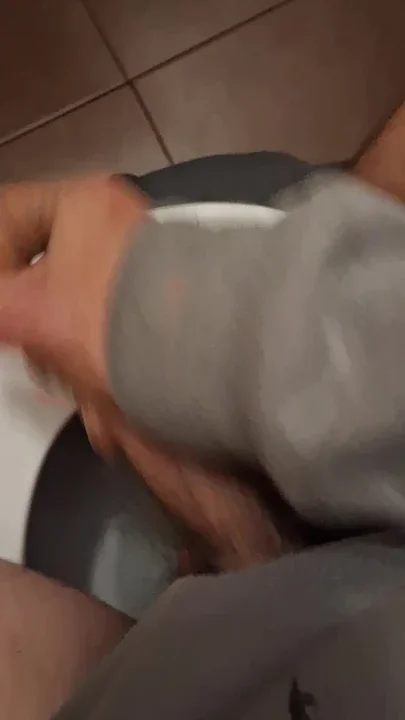 Masturbates in a public toilet