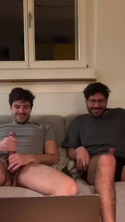Watching porn with my straight friend until i asked him to grab my cock Clip 1