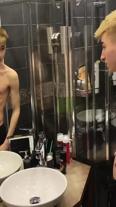 Masturbate in Shower in Swimming Trunks