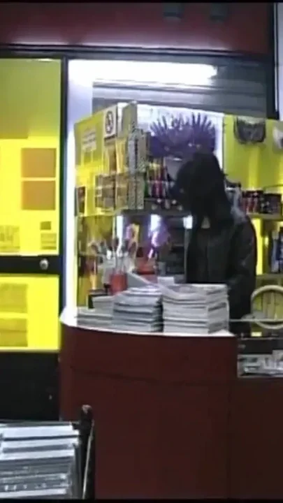 Masked Brunette Hardly Fucked in the Videostore