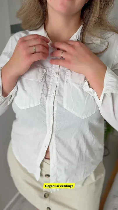 My wife shows off her large breasts that's something